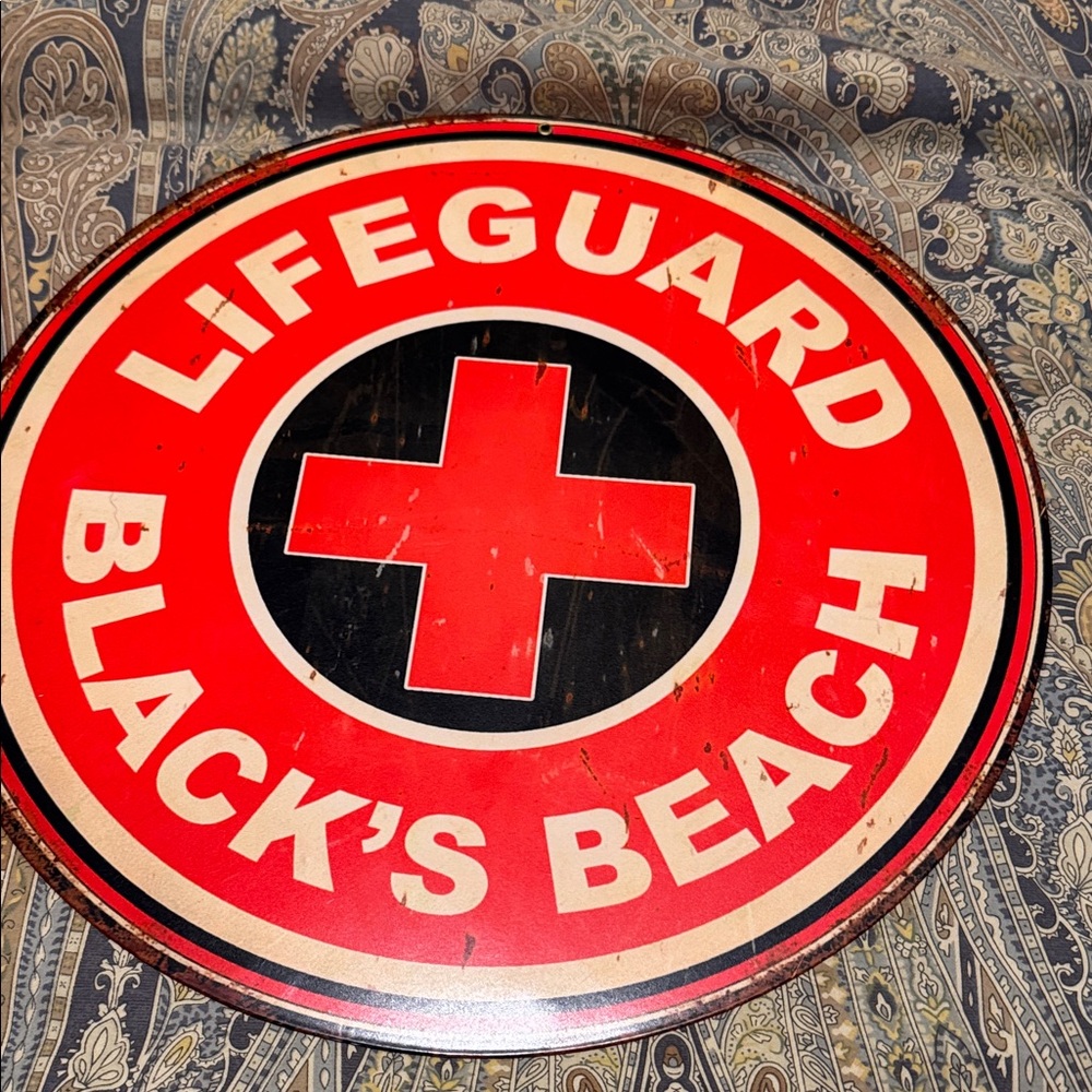 Lifeguard Black's Beach Sign